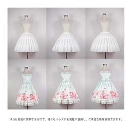 Dresstell Petticoat, Wire, Lolita, Short, Volume-Up Costume, For Cosplay, Cultural Festivals, School Festivals, Recitals, Costumes, Photography, Black
