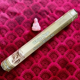 FLUTE BRAND WHITE SAGE SCENT HANDCRAFTED INCENSE STICKS - 1 BOX 20 COUNT
