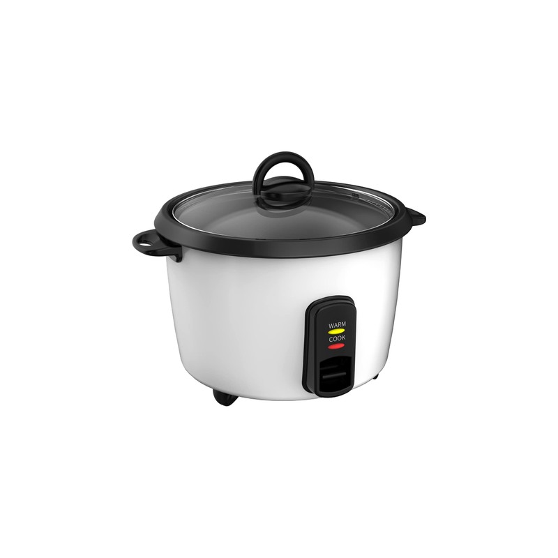 Uniware Electric Rice Cooker with Non-Stick Aluminum Pot, Tempered Glass