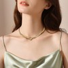Oidea Gold Plated Heart Choker Necklace for Women, Punk Cuban