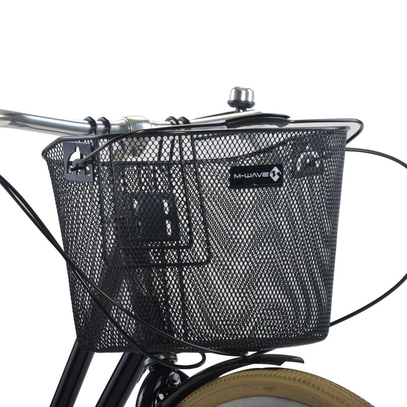 M-Wave Quick Mount Wire Basket, Black, 18.5 Liters