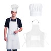 Chef Apron Hat Set Cotton Kitchen Apron with 2 Pockets
