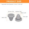 Uxcell 25Pcs Silicone Plugs, Grey Hole Stoppers, 6-7mm Hole Size,