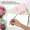 5pcs Feather Ballpoint Pens Writing Signatures Calligraphy Quill Pen Home