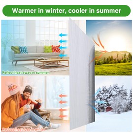 The Fellie Reflective Insulation Sheet, 3.6mm Thick 24in x 16Ft Double Side Aluminum Foil Insulation for Window Garage RV Camper Car Roof Door Insulation - Weatherproof, Cold and Heat Shield