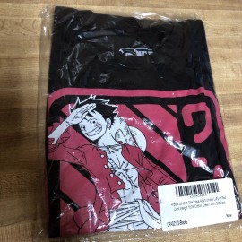 Ripple Junction Adult Unisex One Piece Luffy On Red T-shirt Size S Black New