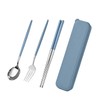Cutlery Set, Stainless Steel, Chopsticks, Fork, Spoon, 3-piece Set, with