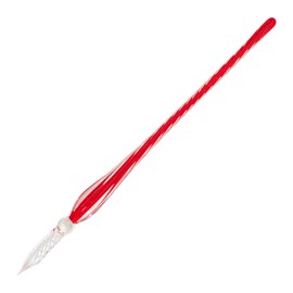 Jacques Herbin 21822T Twisted Glass Nib 18 cm Ideal for Calligraphy and Drawings Red