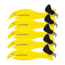 Fish 200 Original Enclosed Blade Safety Box Cutter Yellow Set of 5