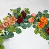 FLCSIed Eucalyptus Garland with Flowers Lush, Natural Looking Rose and