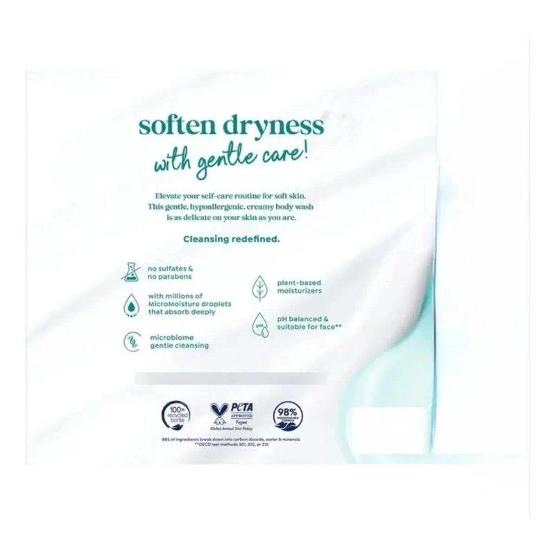 Dove Sensitive Skin Body Wash 24h. Suave Como Una Loción