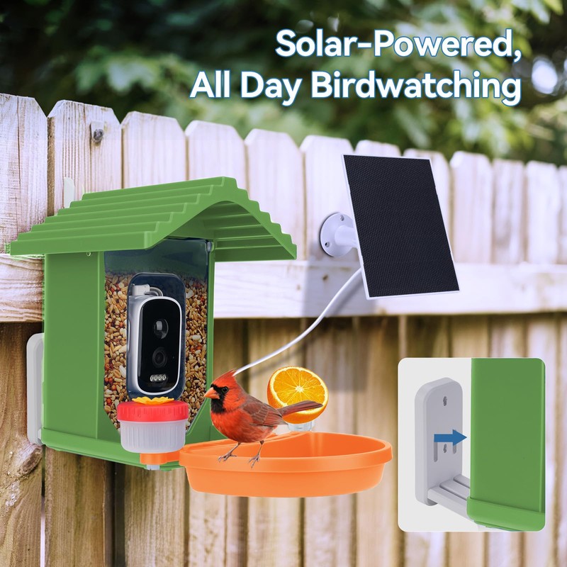 Leapbird Smart Bird Feeder Camera 2.5K HD Live View,Solar Powered,AI