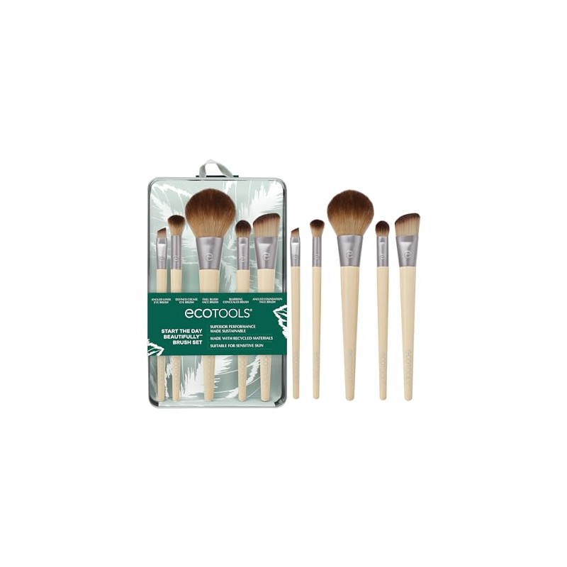 EcoTools, Start The Day Beautifully Kit, Set de Brochas para