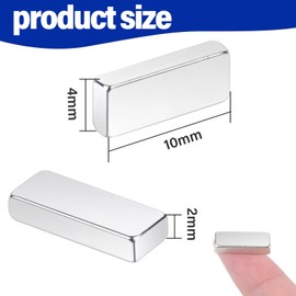 80Pcs Neodymium Magnets Strong 10x4x2 MM Bar Magnets Rectangular Magnets Rare Earth Magnets Strong, Refrigerator Neodymium Bar Magnets for Crafts, Fridge, Whiteboard, Office, Dry Erase Board