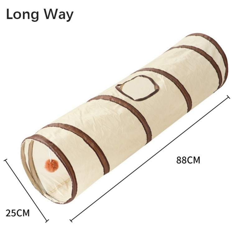 Collapsible Cat Tunnel – Fun Polyester+Steel Wire Cat Tunnel Tube,