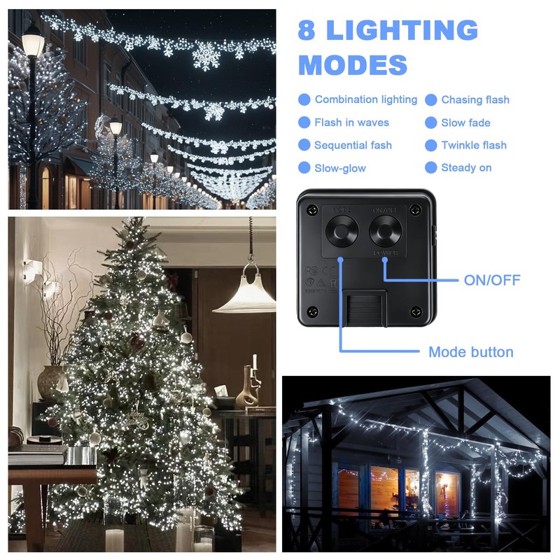Paqisun 4 Pack Solar String Lights Outdoor, Total 160FT 400LED