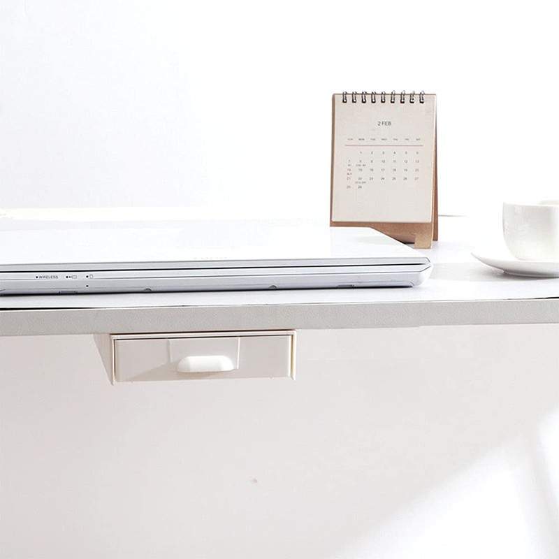 Pack of 2 Hidden Desk Organiser, Drawer Under Desk, Drawers