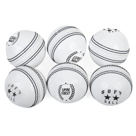ADS SPORTS Soft Cricket Balls For Practice & Excellent Training & Skills Cricket Balls For All Age Players Senior & Junior (Senior, White)