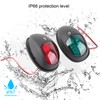 2pcs Waterproof Boat Navigation Light Green Red Marine LED for