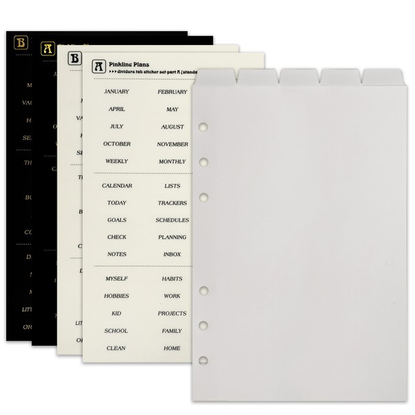 Zelten PP Binder Index Dividers with 4 Sheets Tab Stickers