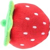 Zhhuoc Red Strawberry Practical Design and Interactive Plush Squeaky Dog