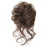 Messy Bun Hairpiece, Women Fashionable Light Brown Synthetic Wavy Curly