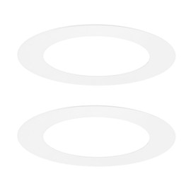 M METERXITY 2-Pack Goof Rings for 2 Inch Recessed Lights, 2.4" ID 3.6" OD Durable Steel Trim Ring Flush Mount White Can Light Trim Ring Cover for Ceiling Can Downlights