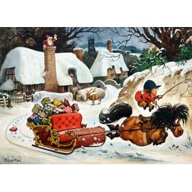 Nostalic Pony Christmas Card for Horse Lovers. The Highjack by Thelwell