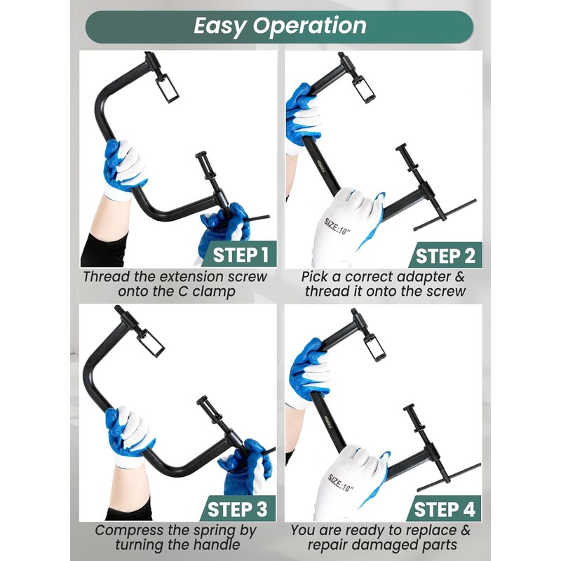 Valve Spring Compressor 10pcs Valve Spring Removal Tool for Motorcycle,