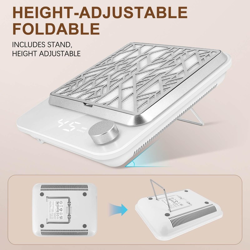 Cordless Nail Dust Collector Rechargeable, Professional Dust Collector Nail Tech