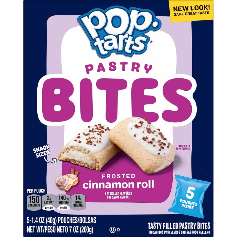 Pop-Tarts Baked Pastry Bites, Kids Snacks, School Lunch, Frosted Cinnamon