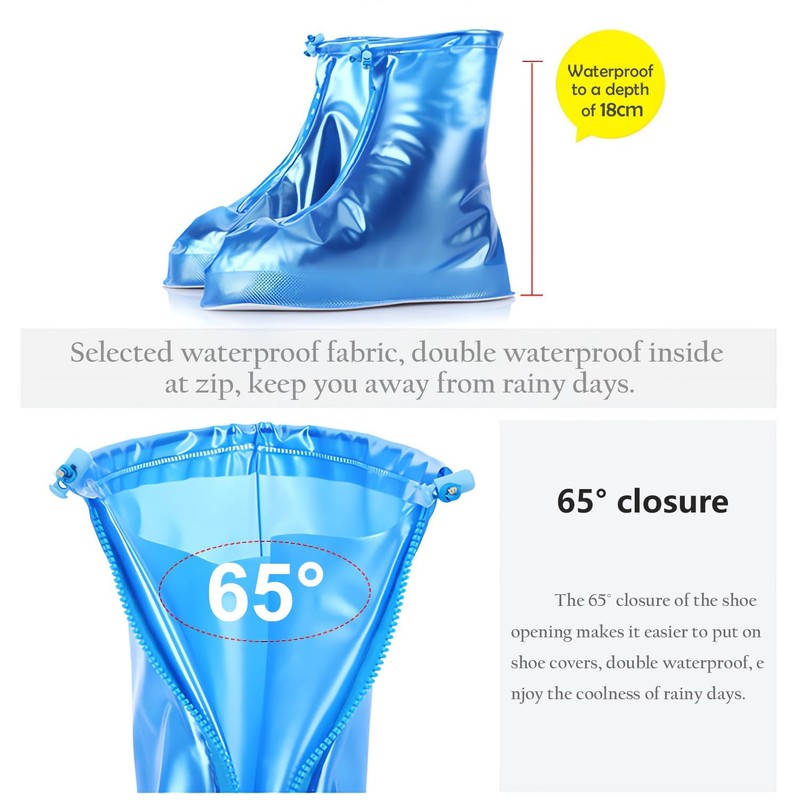 Shoe Covers, Waterproof, Rain Shoe Covers, Reusable Shoe Covers, with