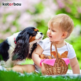 KOTARBAU® Wicker Basket with Handle Children's Easter Basket with Handle Small Round 250 x 170 mm Easter Basket Wicker Small Easter Baskets Braided Basket with Handle Easter Basket Handle Basket