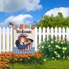 4th of July Garden Flag Dog Patriotic Yard Welcome Sign