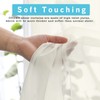 OVZME Ivory Sheer Curtains 36 Inch Length Kitchen Tiers -