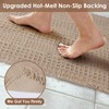 Waffle Bath Mat Set of 2, Absorbent Waffle Bathroom Rug