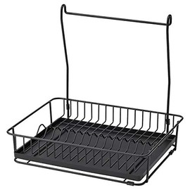 Ikea TSSP Dish Drainer, Black(Length: 29.8 cm Width: 38.5 cm Height: 37.3 cm )