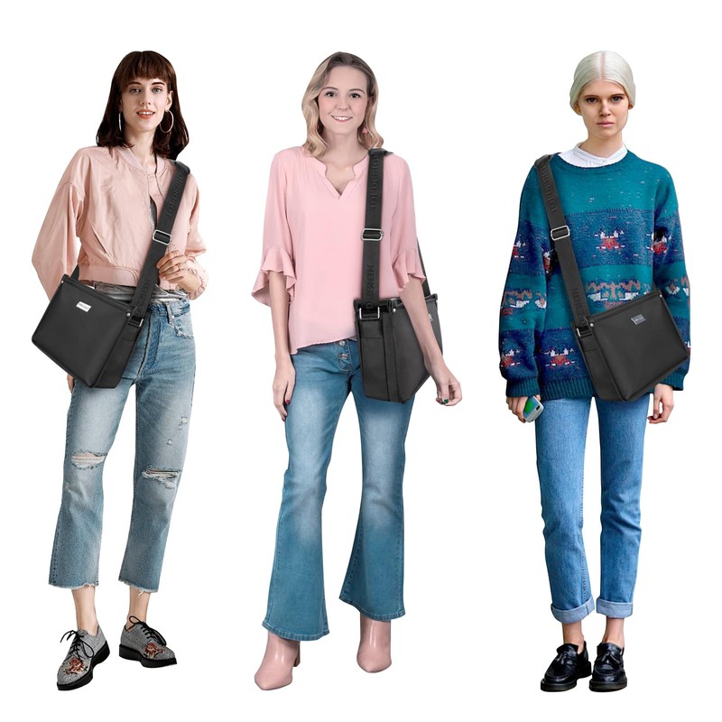 TOPDesign Lightweight Women Crossbody Bag, Shoulder Purse with Multiple Pockets,