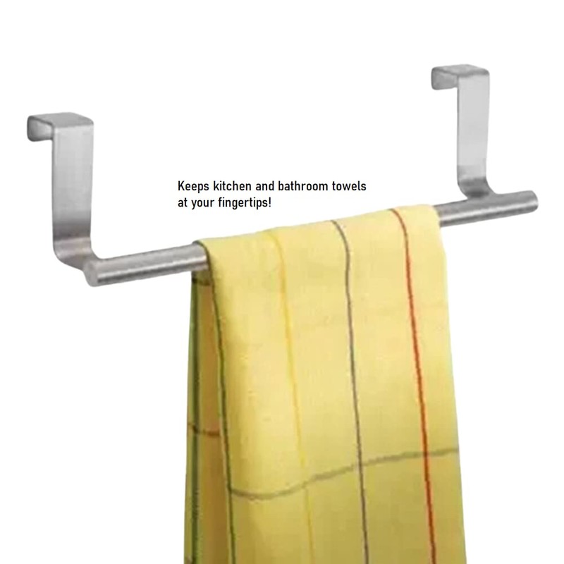 Dependable Industries Over The Cabinet Towel Bar Stainless Steel Mounts