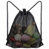 SUBTAVIK Large Mesh Drawstring Bag, Net Beach Gym Bag Drawstring
