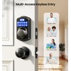 Veise Keyless Entry Door Lock with 2 Knobs, Electronic Backlit