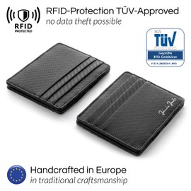 Jaimie Jacobs Magic Wallet Flap Boy Slim Front Pocket RFID (Carbon)