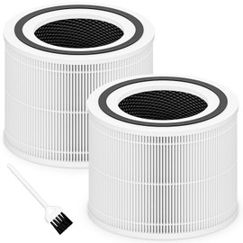 Core 300 Replacement Filter for LEVOIT Core 300 Core 300S Core 300-P Core 300S-P Air Purifier, 3-in-1 High Efficiency and Activated Carbon, Compared to Part # Core 300-RF, 2 Pack, White