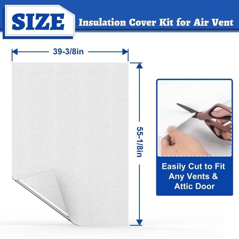 Wintcomfort Insulation Cover for Attic Stairs, Ceiling Vent & Attic
