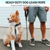 Rope Dog Lead with Soft Padded Handle and Carabiner Clip,