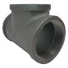 Gloxco 4" Pipe Fitting Tee, 150# Black Malleable Iron, Female