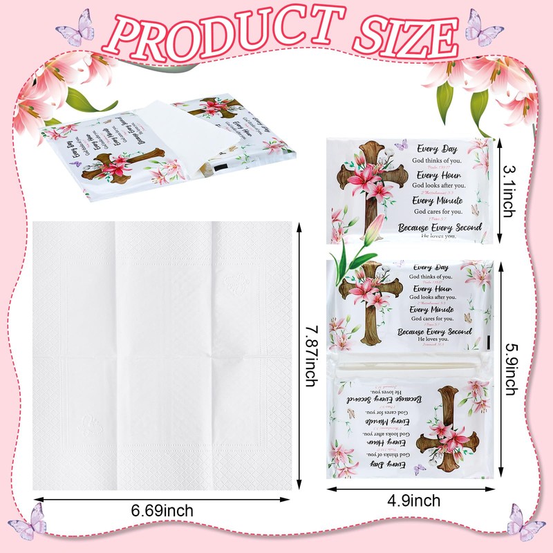 PerKoop 100 Packs Travel Size Tissues Disposable Pocket Facial Tissues