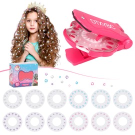 DTXYBC Hair Bedazzler Kit, Hair Gemstone Styler with 180 Hair Gems, Hair Sticker Machine, Diamond Hair Machine, Children's Styling Hair Tool, for Girls, Children, Birthday Gifts