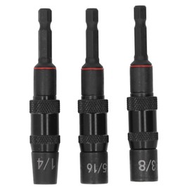 ViaGasaFamido Impact Socket Adapter Set 1/4" Magnetic Impact Socket Bit Holder 3/8" 5/16" Drive Chrome Vanadium Steel