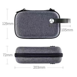 CHEELOM Organizador para Cables Cargadores,Funda de Disco Duro Externo 2.5", Estuche con Cremallera y Bolsillos, para Discos Duros, Cables USB, Auriculares, Móviles, Cargadores Gris